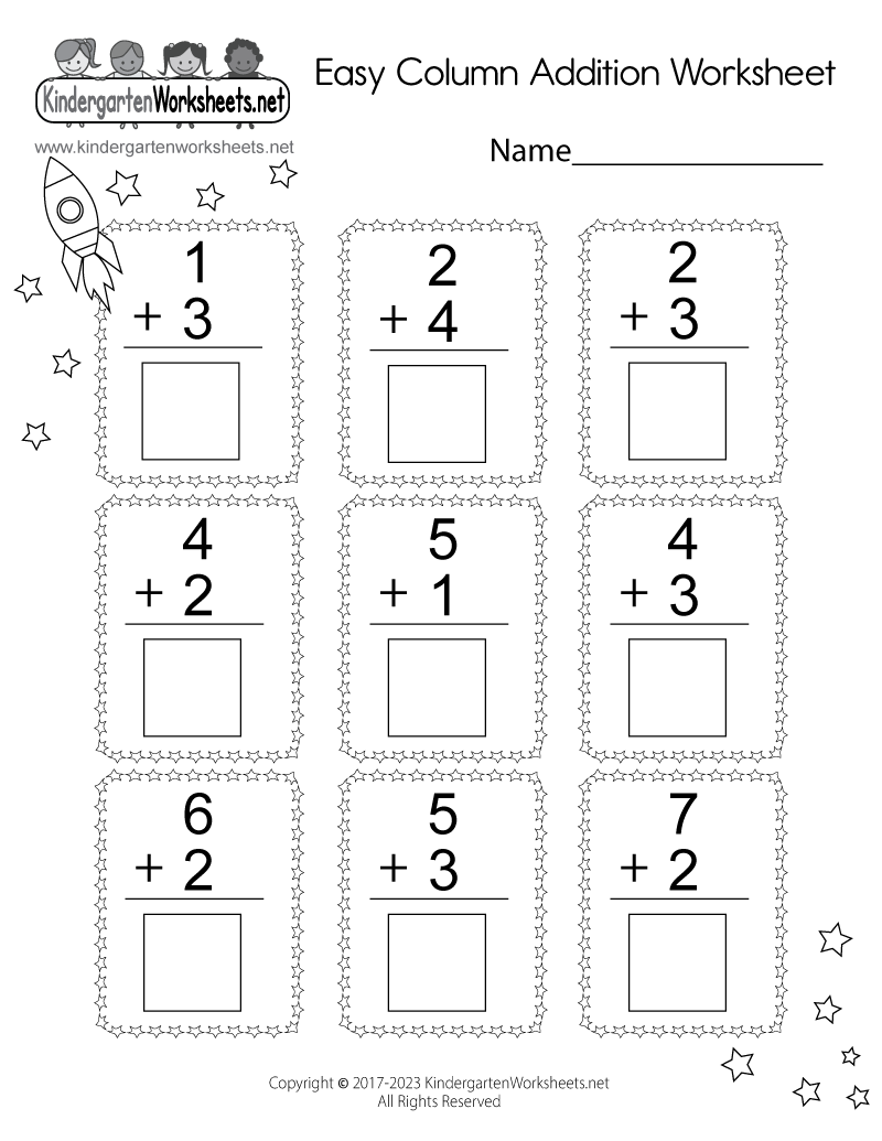 Kindergarten Addition Worksheets Fun for Young Learners