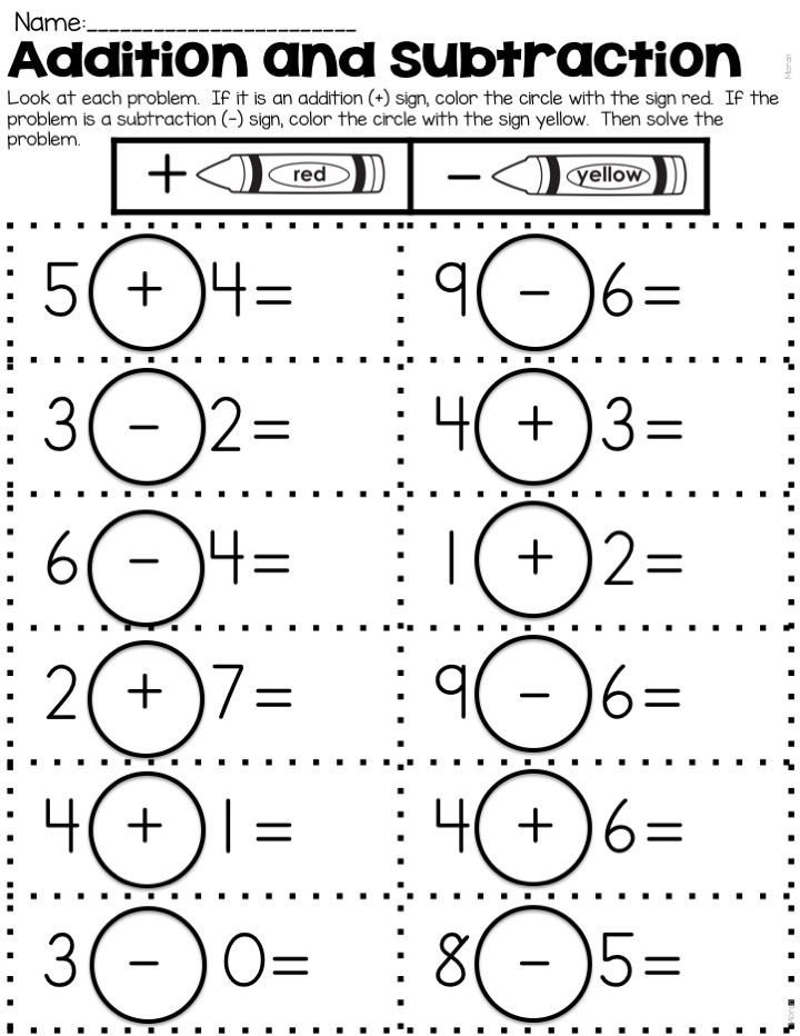 Free Addition Subtraction Worksheets for Kids to Practice