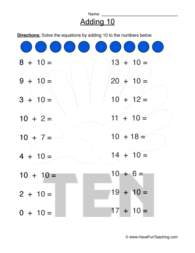 Addition Within 10 Printables Simple Living Creative Learning