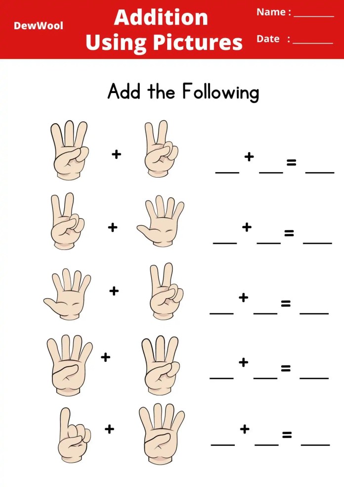 Kindergarten Addition Worksheets 1-10 Made Easy