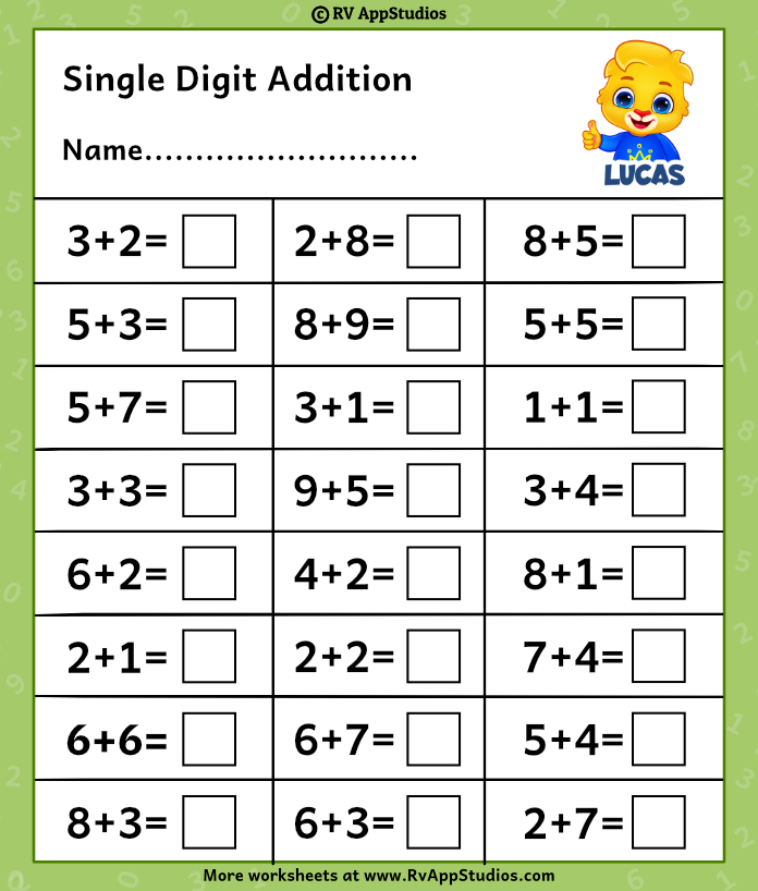 5 Fun Addition Worksheets for Kindergarteners