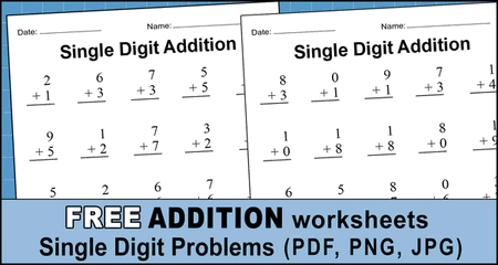 Addition Worksheets Free Printable Easy Math Problems Diy Projects