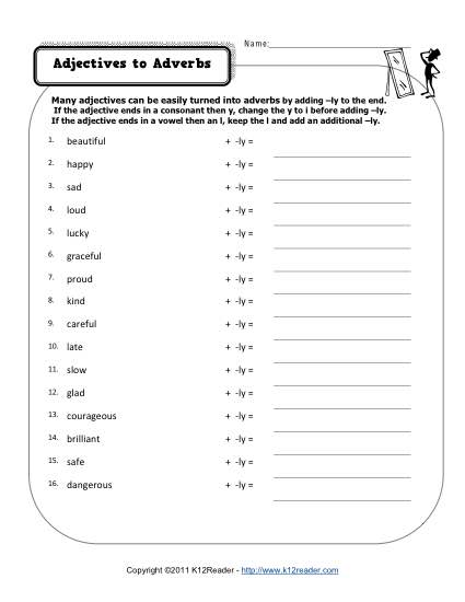 Adverb and Adjective Worksheet: Practice Exercises Made Easy