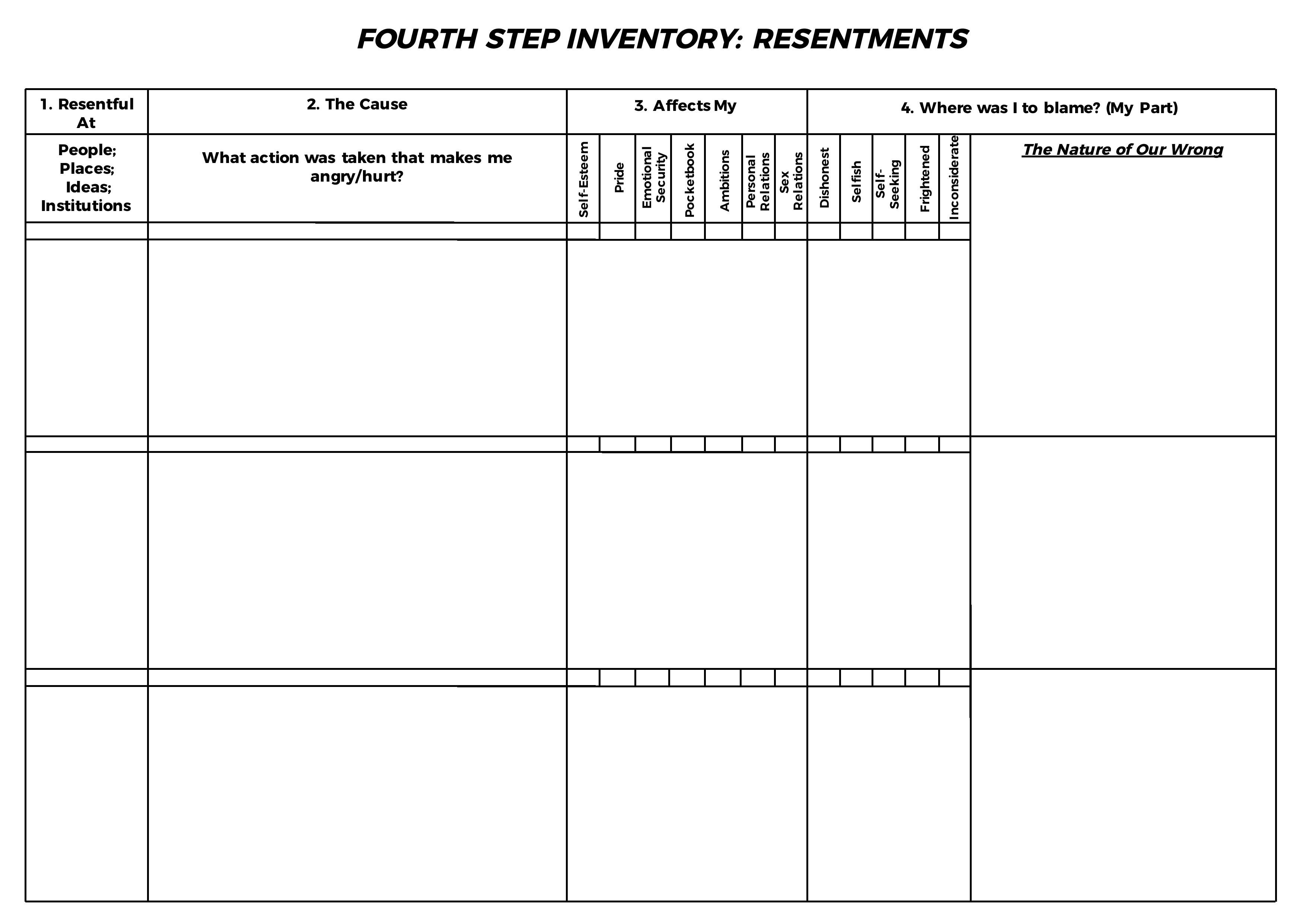 5 Ways to Complete Al Anon Step 4 Worksheet