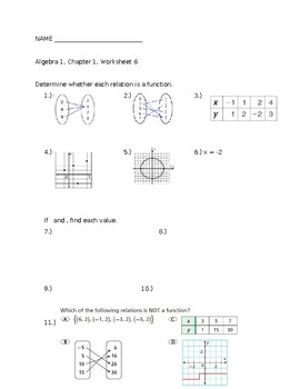 Free Algebra 1 Worksheets with Answers for Easy Practice