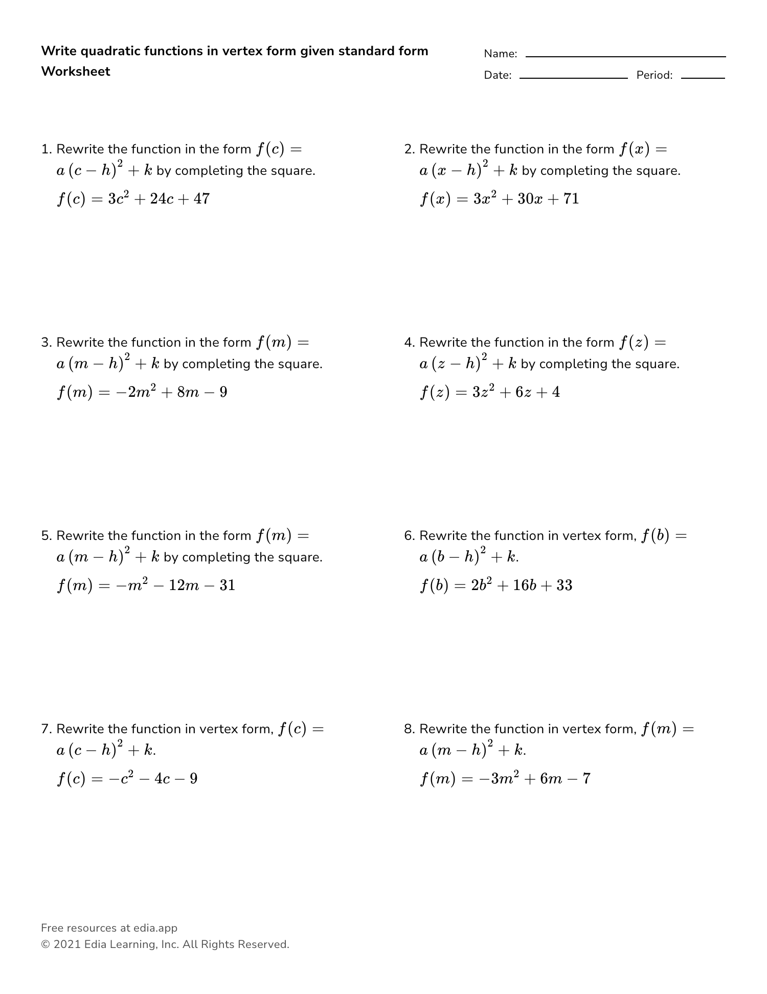 5 Ways to Master Vertex Form in Algebra 2