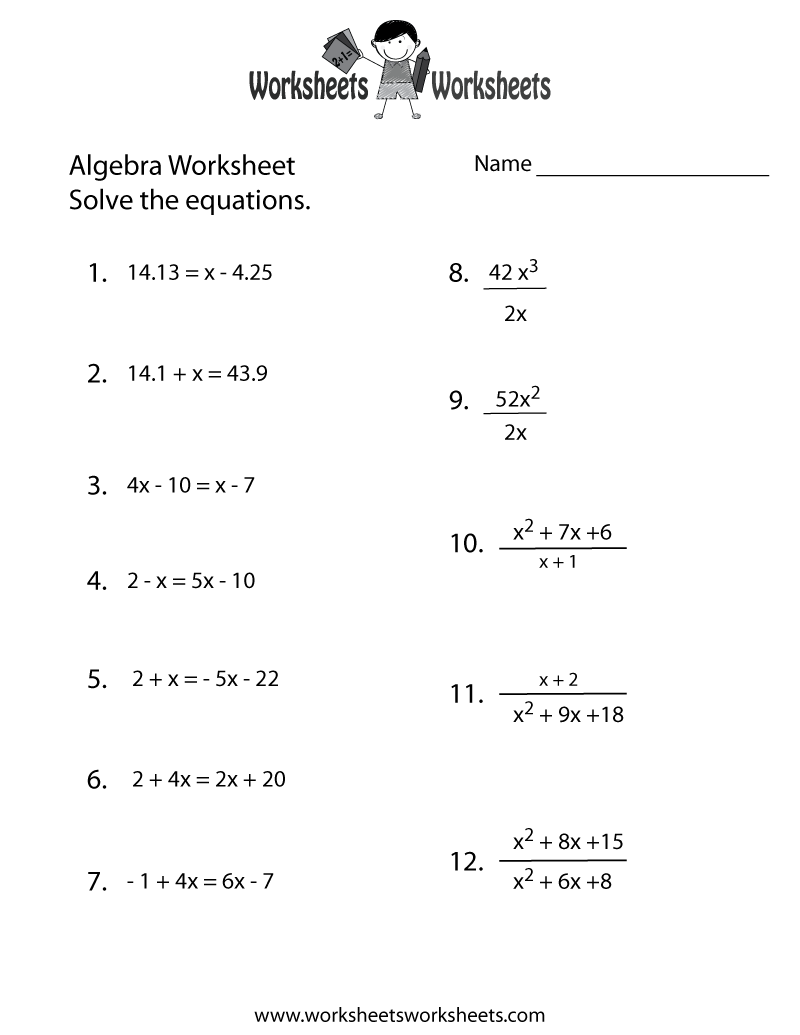 All Things Algebra Worksheets Pdf