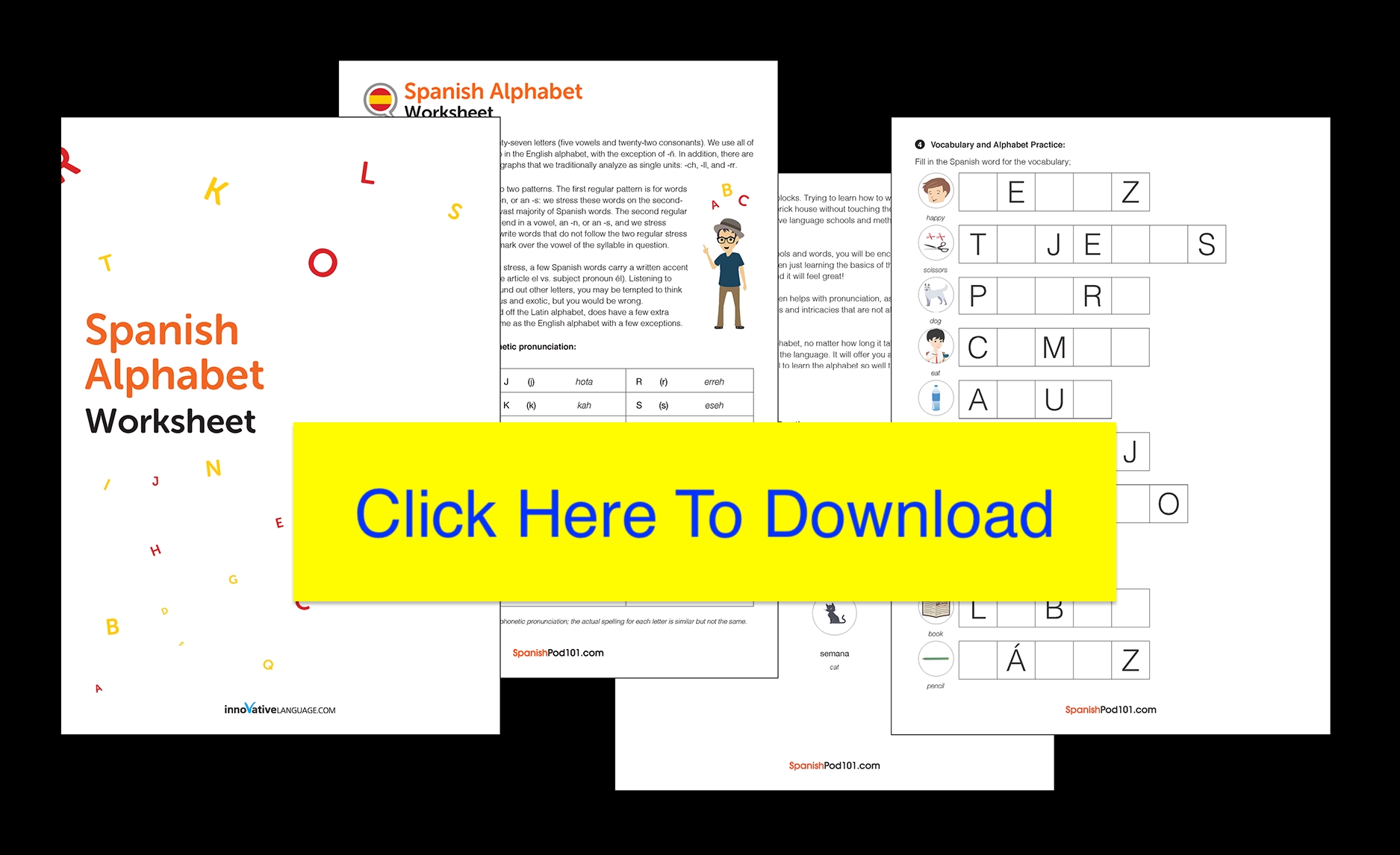 Spanish Alphabet Worksheet for Beginners