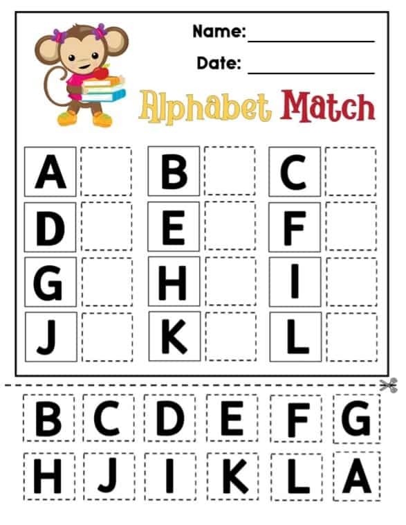 Alphabet Matching Printable Free