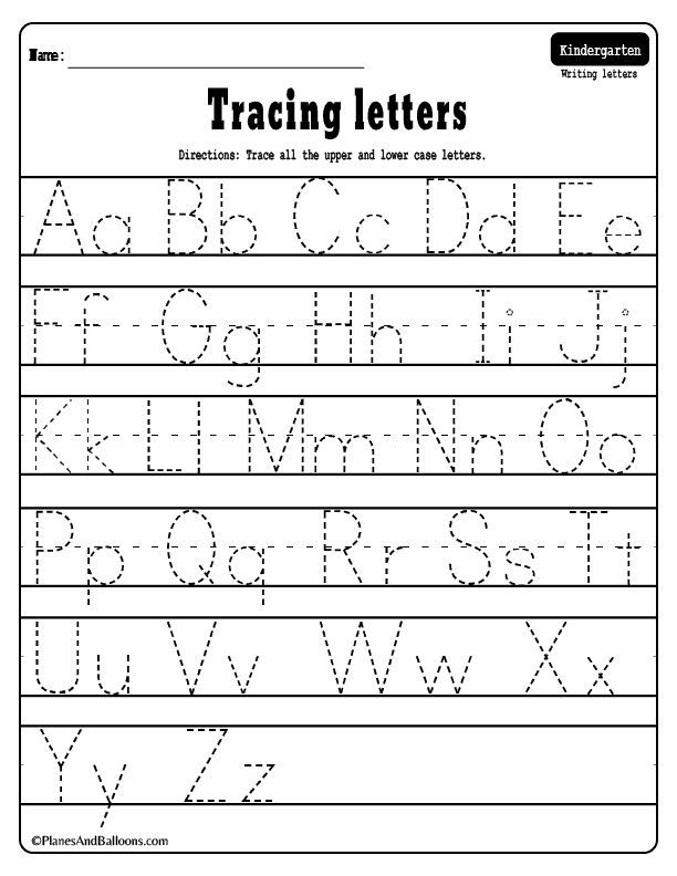 Alphabet Tracing Worksheets for Preschool Learning