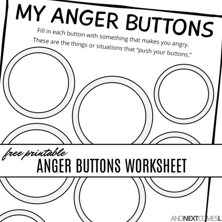 Anger Management Worksheets for Kids