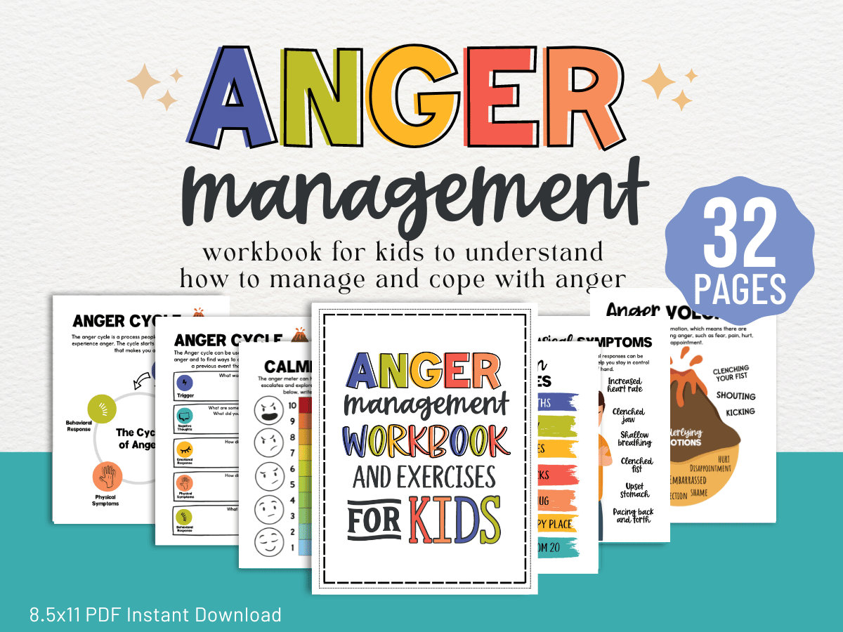 Anger Management Worksheets for Kids to Calm Down