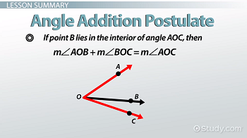 Angle Addition Postulate Meaning Formula Examples