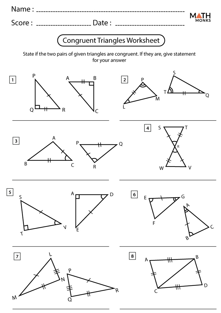 Angles in a Triangle Worksheet Exercises