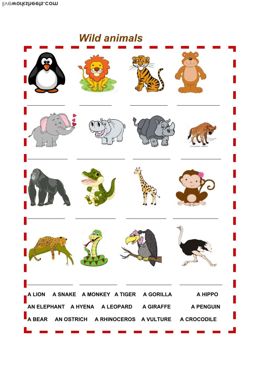 Kindergarten Animal Fun Worksheets to Learn and Play