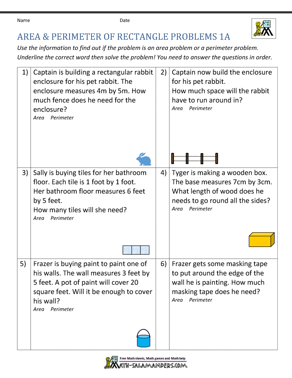 Area and Perimeter Word Problems Made Easy