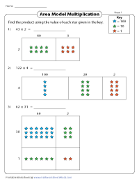 Area Model Multiplication Worksheet Pdf