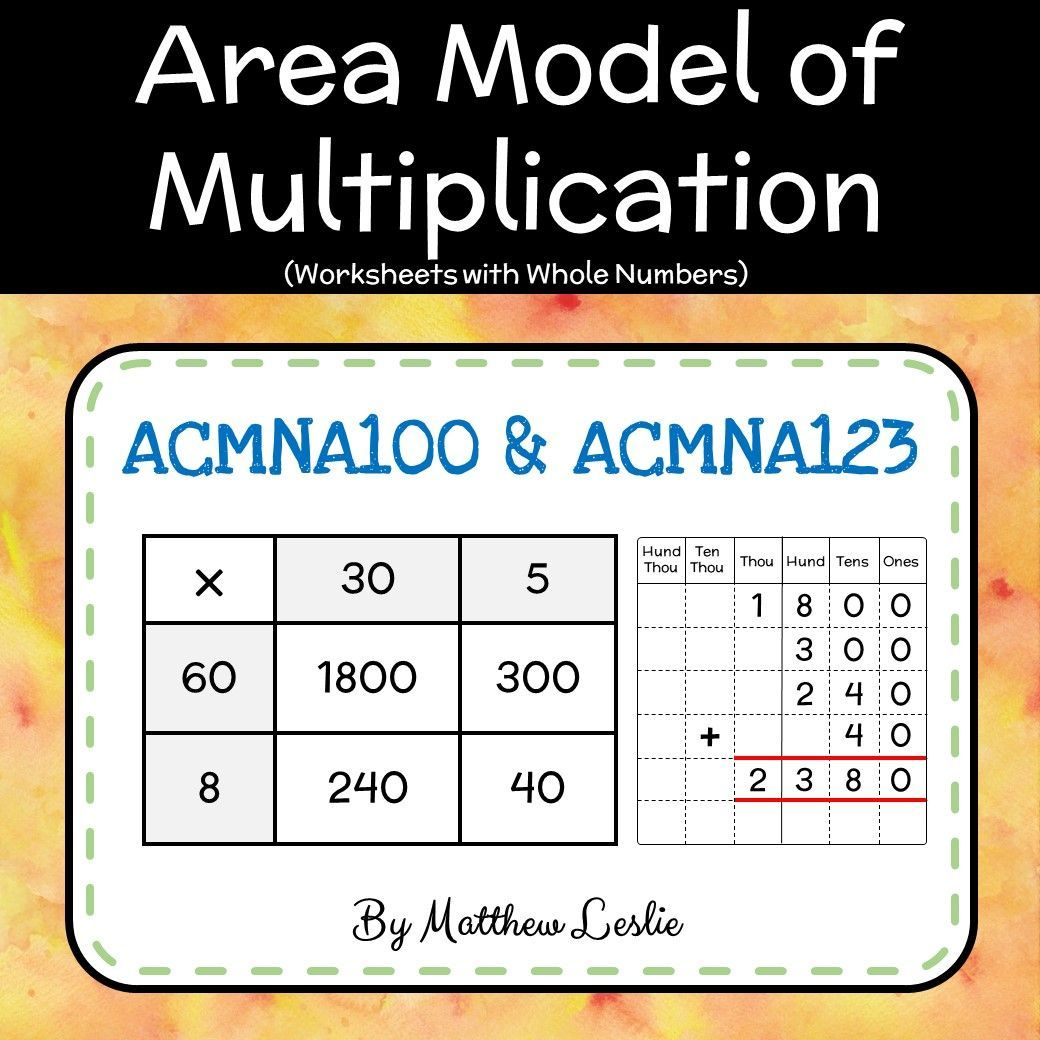 Area Model Multiplication Worksheets Math Monks