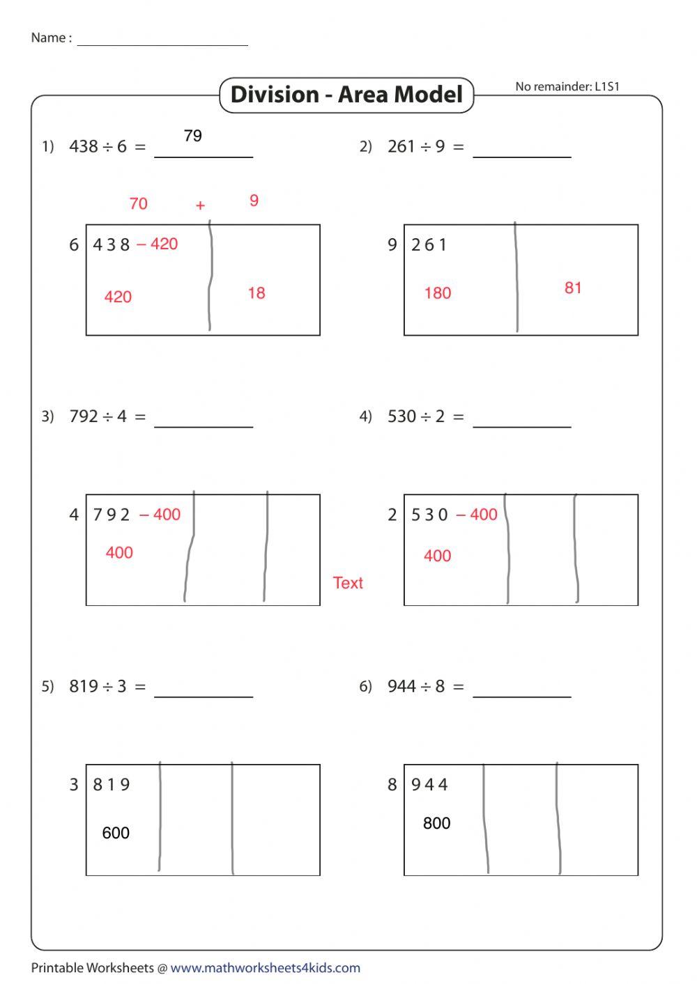 6 Ways to Master Area Model Worksheets