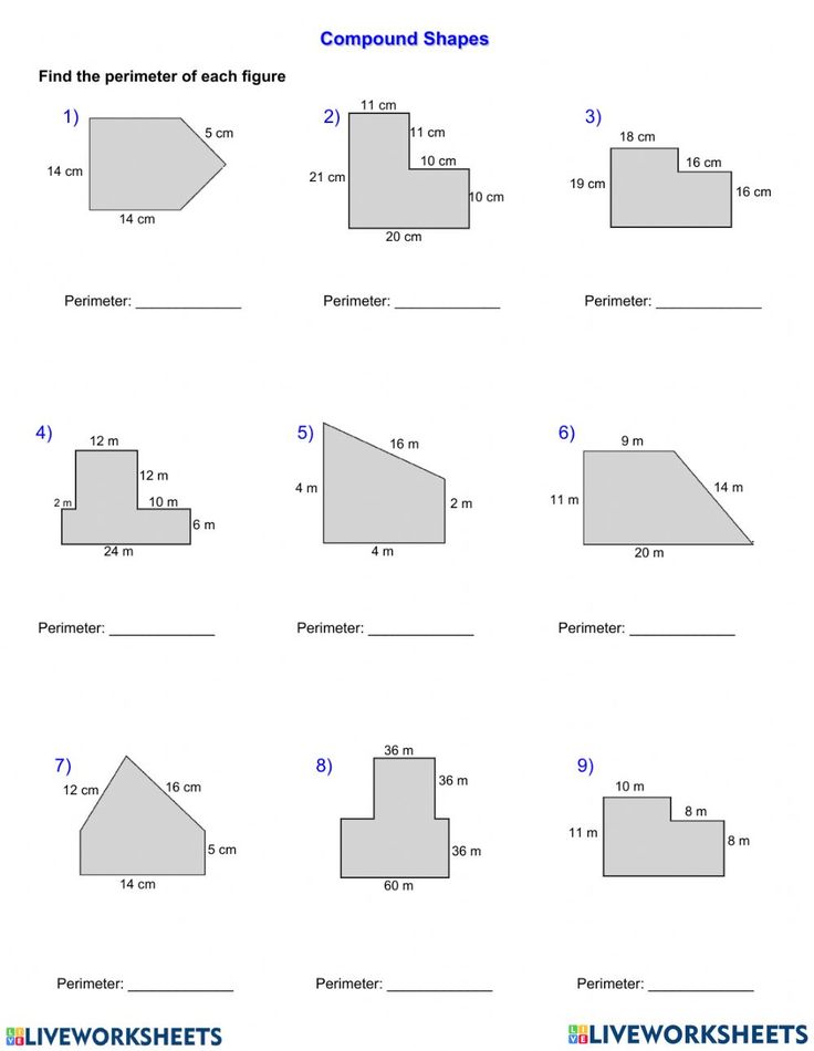 Area Of Composite Figures Worksheet With Answers