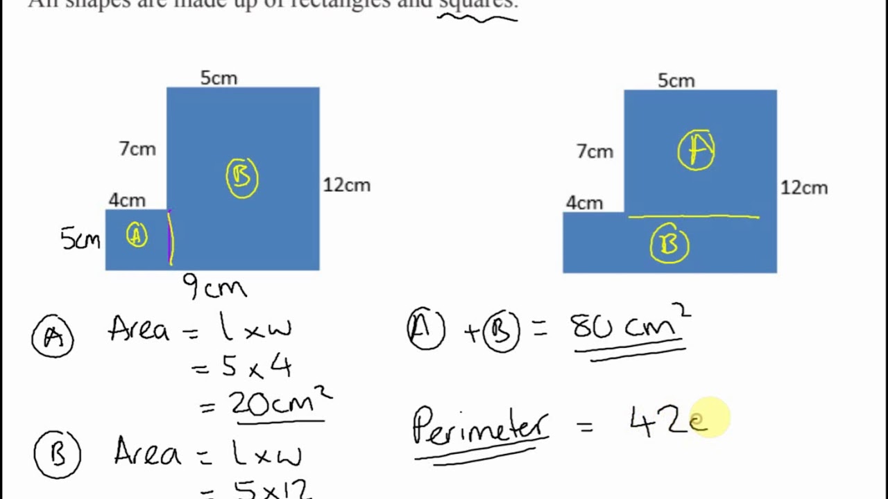 Area Of Compound Shapes Worksheet