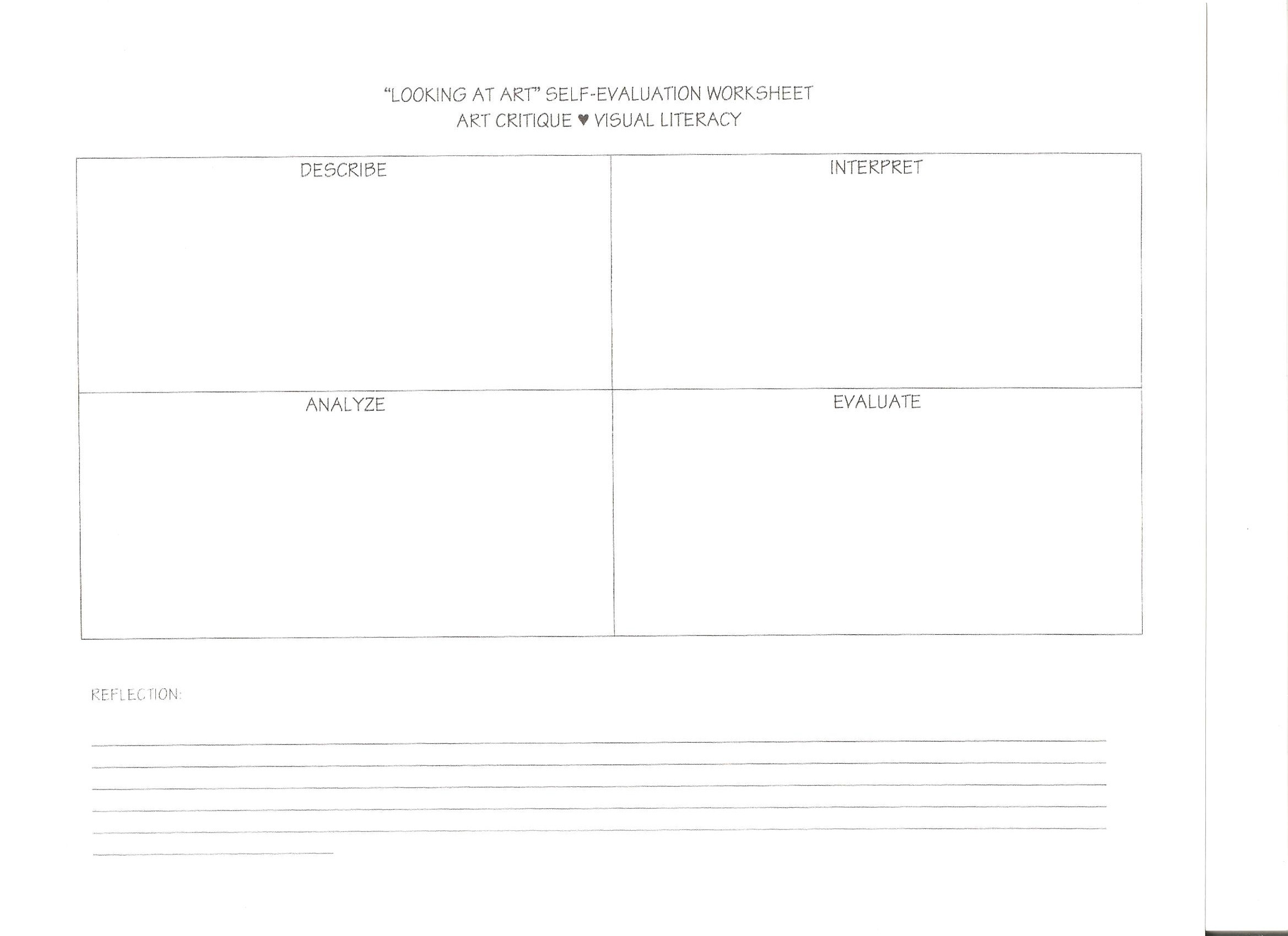 5 Ways to Write an Art Critique Worksheet