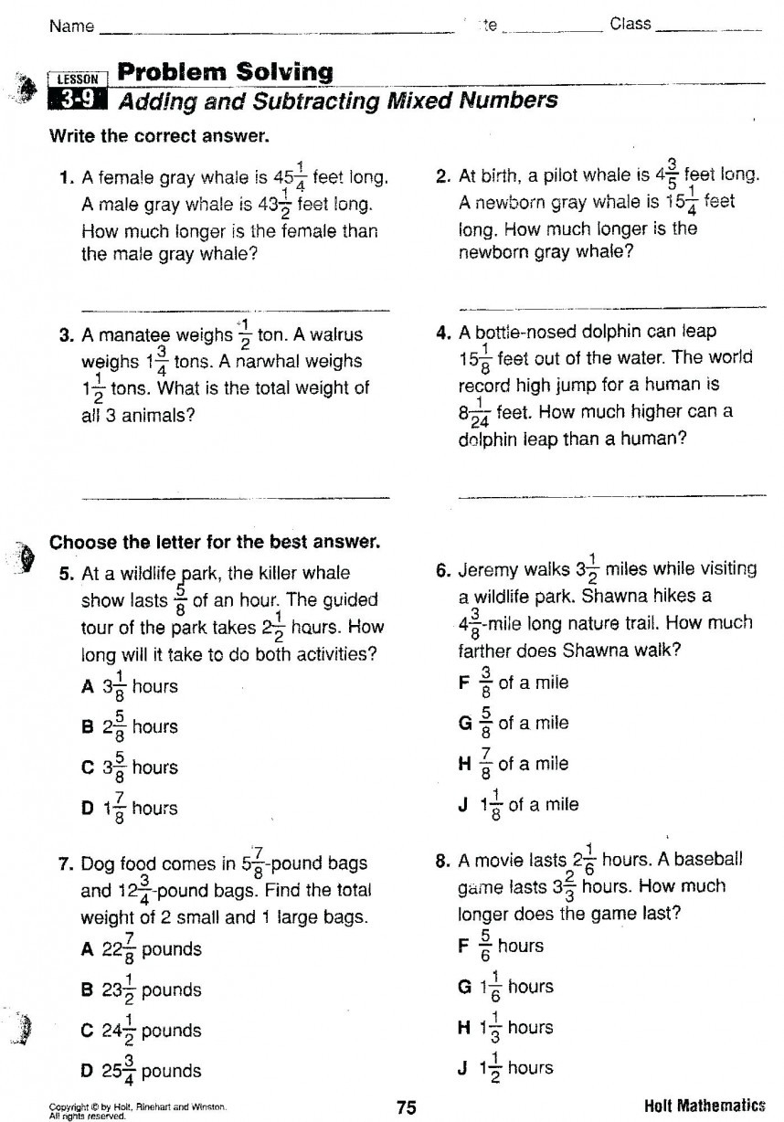 Awesome Integer Word Problems Printable Worksheet 7Th Grade Db Excel Com