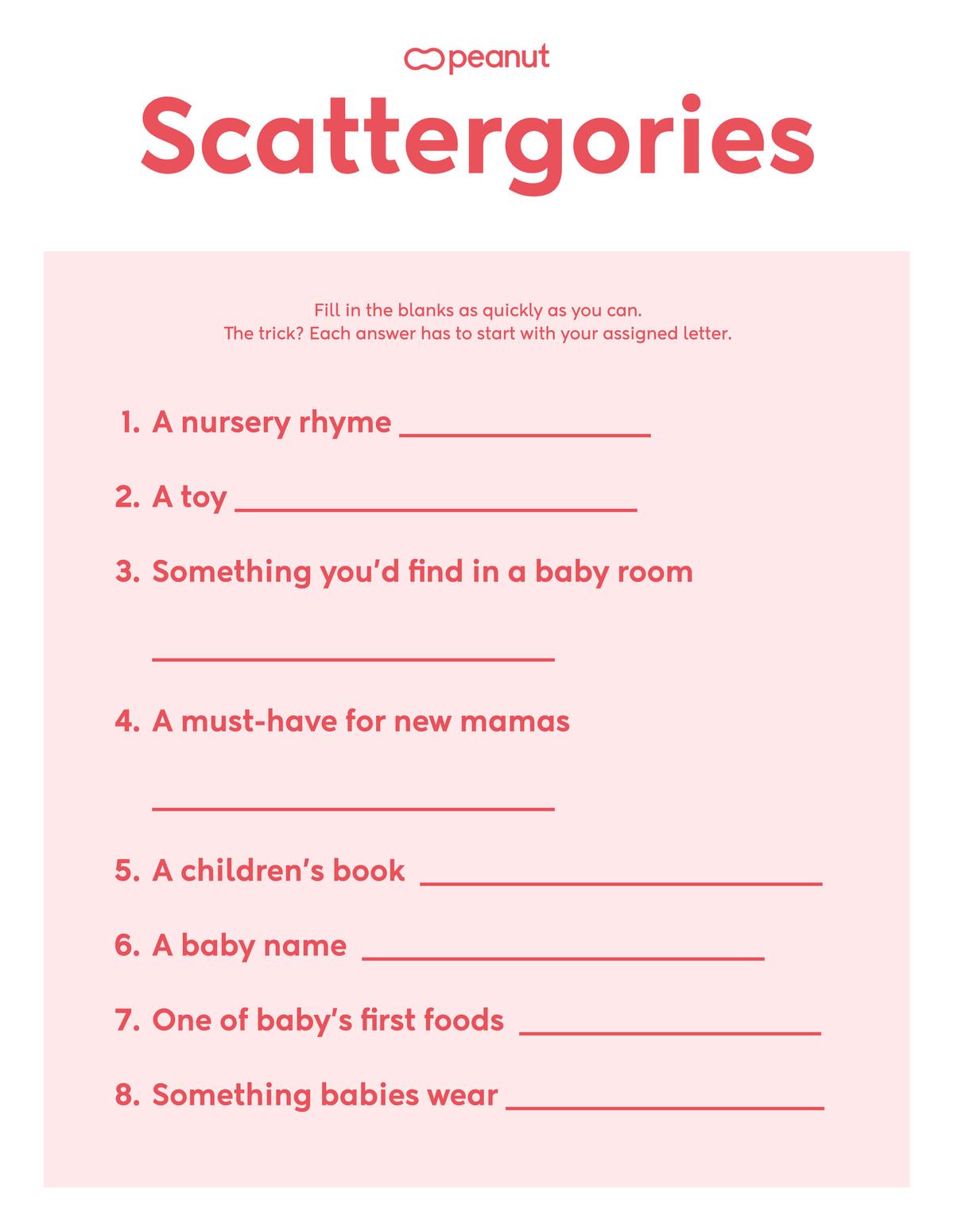 Baby Shower Games: Fun Printable Worksheets for All