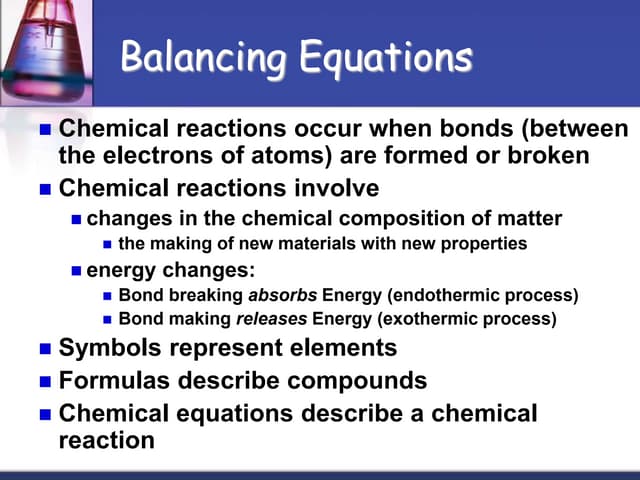 Balancing Equations Ppt