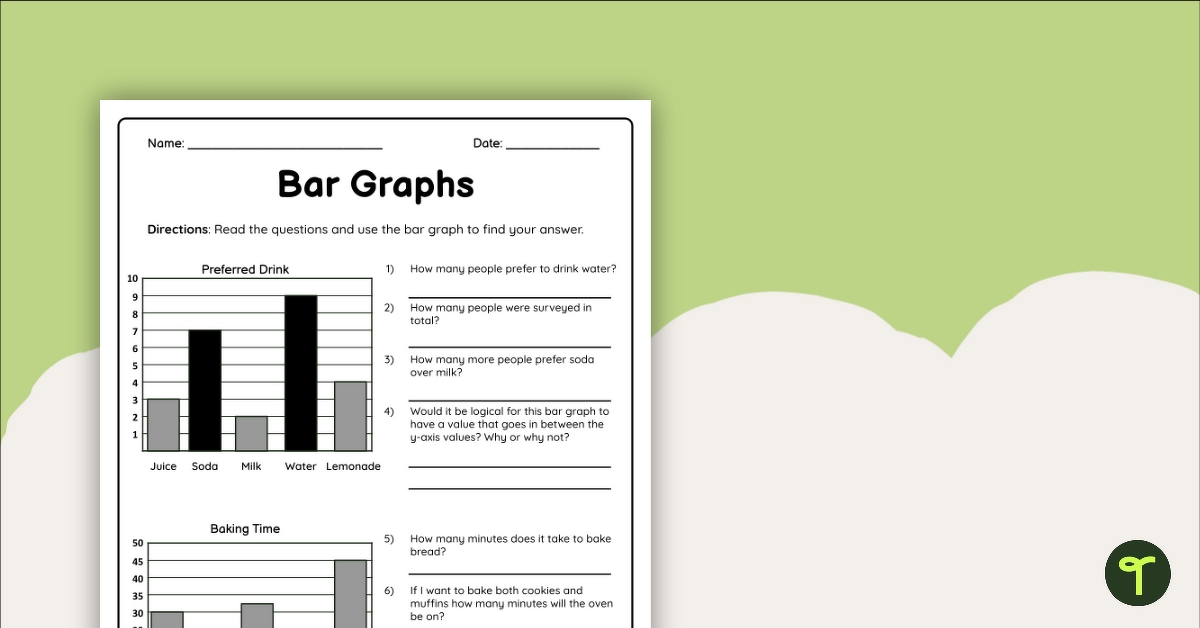 Bar Graphs Worksheets for Kids and Adults