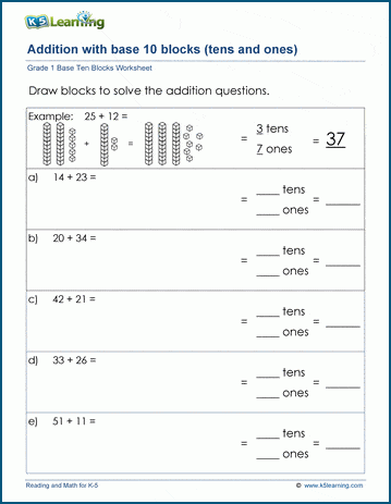 Base 10 Worksheets