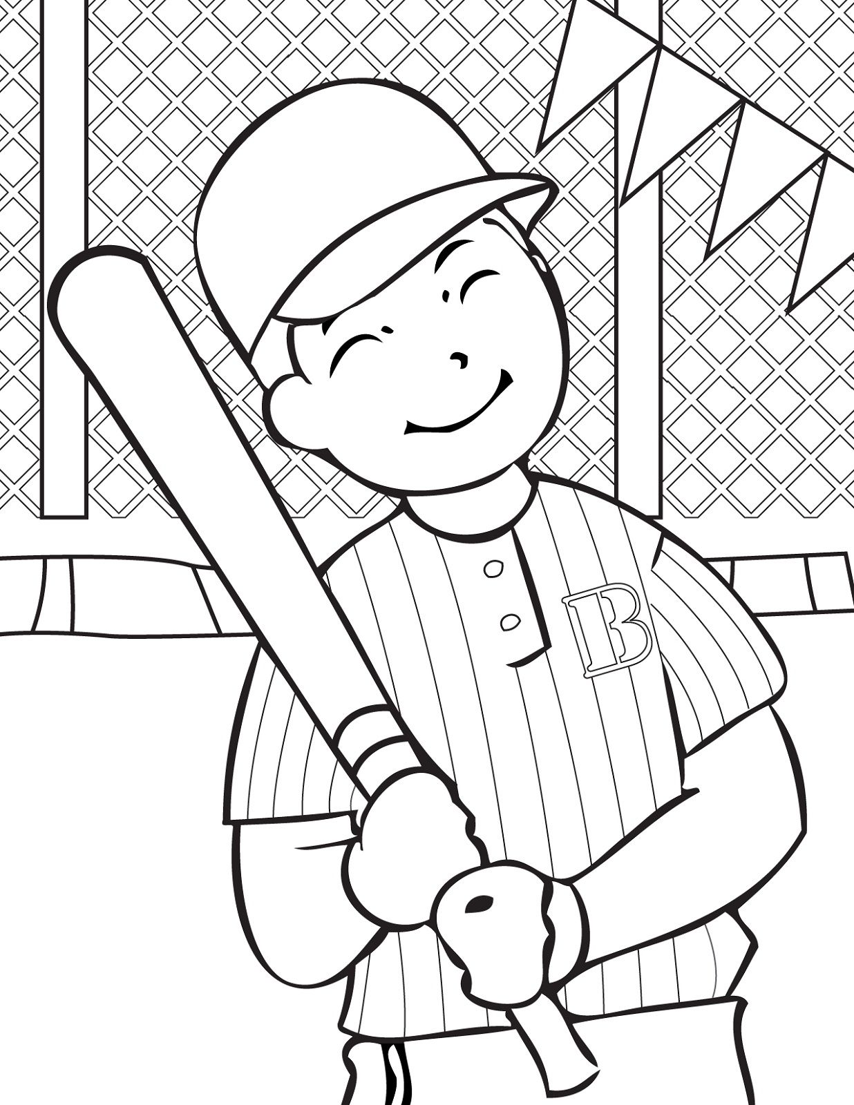 Baseball Coloring Worksheets for Kids Fun Learning