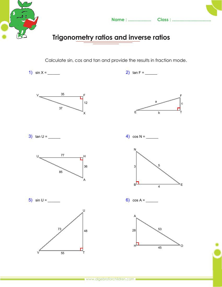 Basics Trigonometry Problems And Answers Pdf For Grade 10