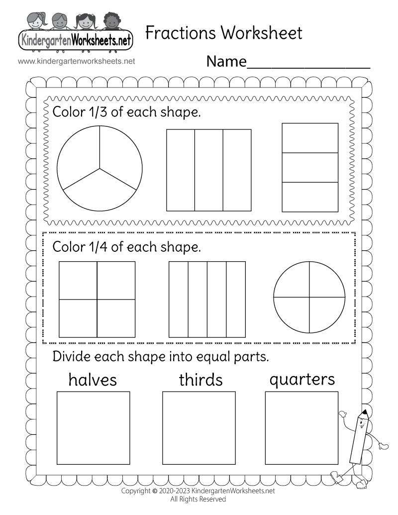 5 Essential Fraction Worksheets for Beginners