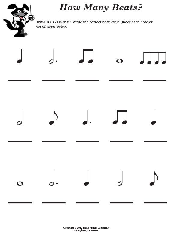 10 Free Music Theory Worksheets for Beginners