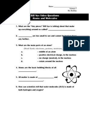 5 Key Answers to Bill Nye Atoms Worksheet