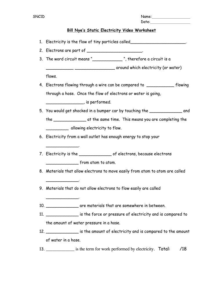 5 Ways to Master Bill Nye Energy Video Worksheet