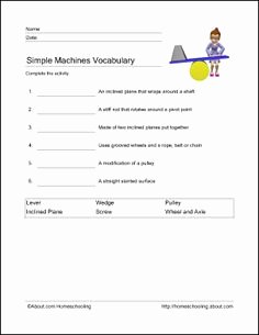 Bill Nye Simple Machines Worksheet