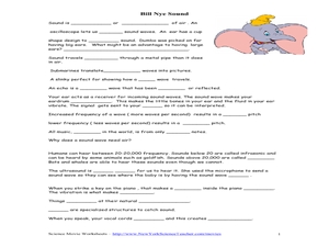 Bill Nye Sound Worksheet Answers