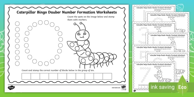 Fun Bingo Dauber Worksheets for Kids