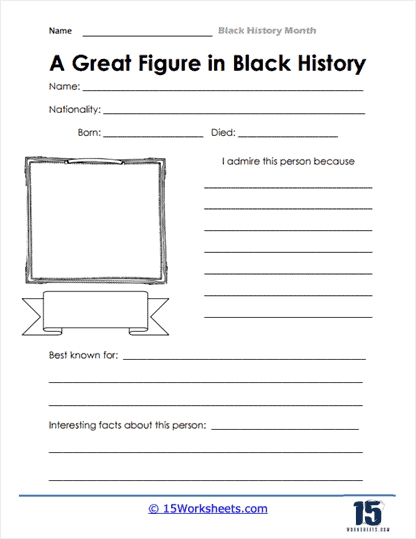 7 Free Black History Month Worksheets for Kids