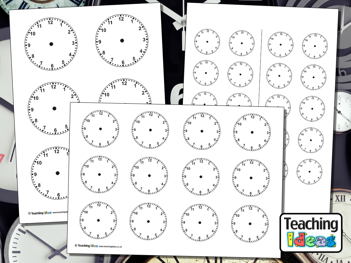 Blank Clocks Worksheet Tpt