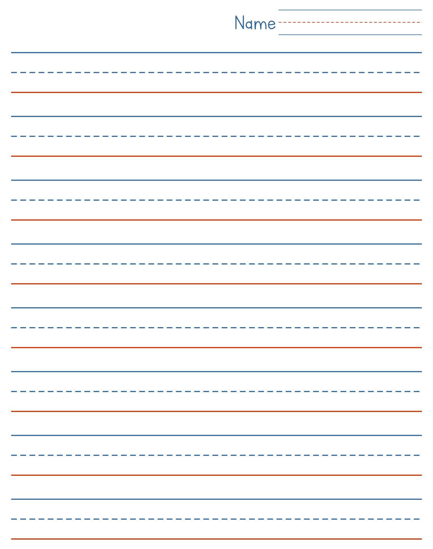 5 Free Blank Handwriting Worksheets to Print