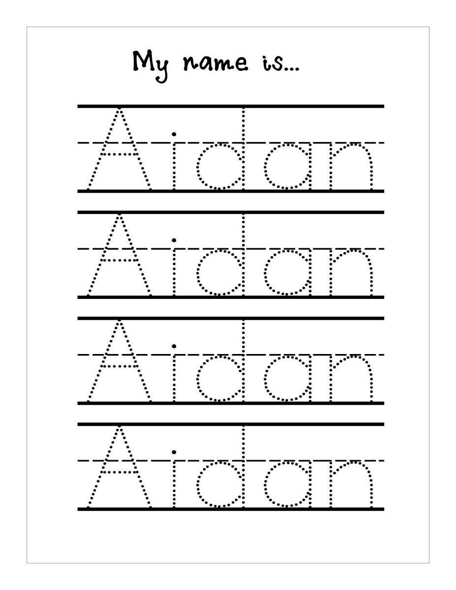 5 Blank Name Tracing Worksheets to Try