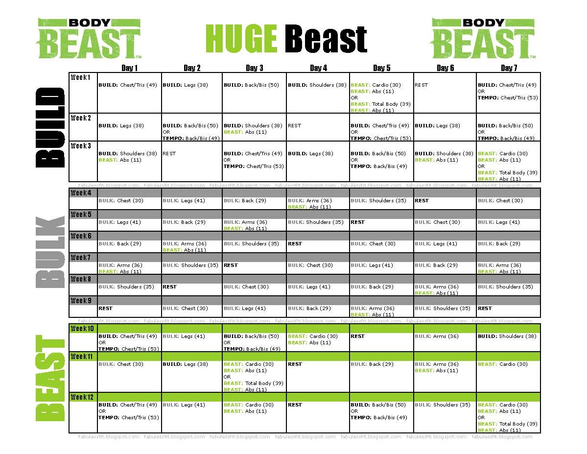 Body Beast Workout Schedule Rippedclub Eoua Blog