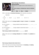 Bond Energy Calculations Teaching Resources