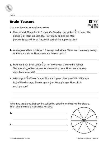 5 Brain Teasers Worksheets With Answers