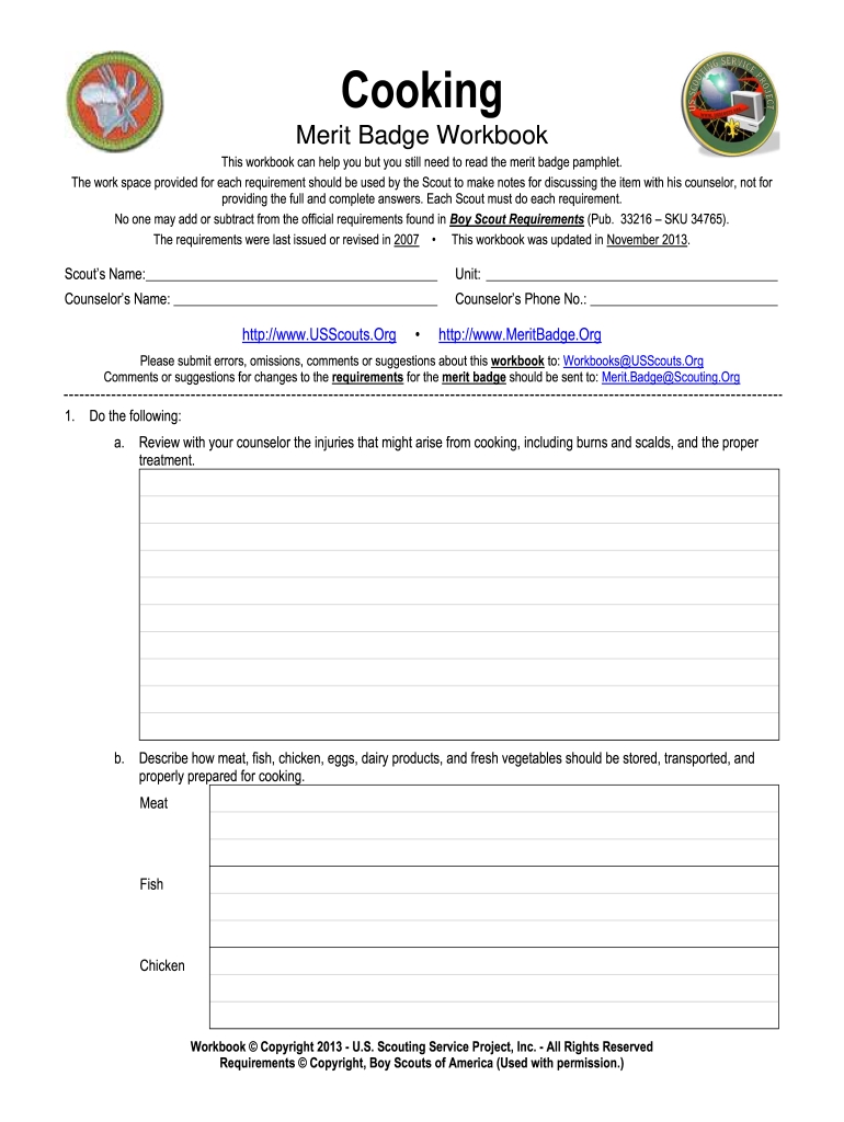 Merit Badges Made Easy: BSA Worksheets