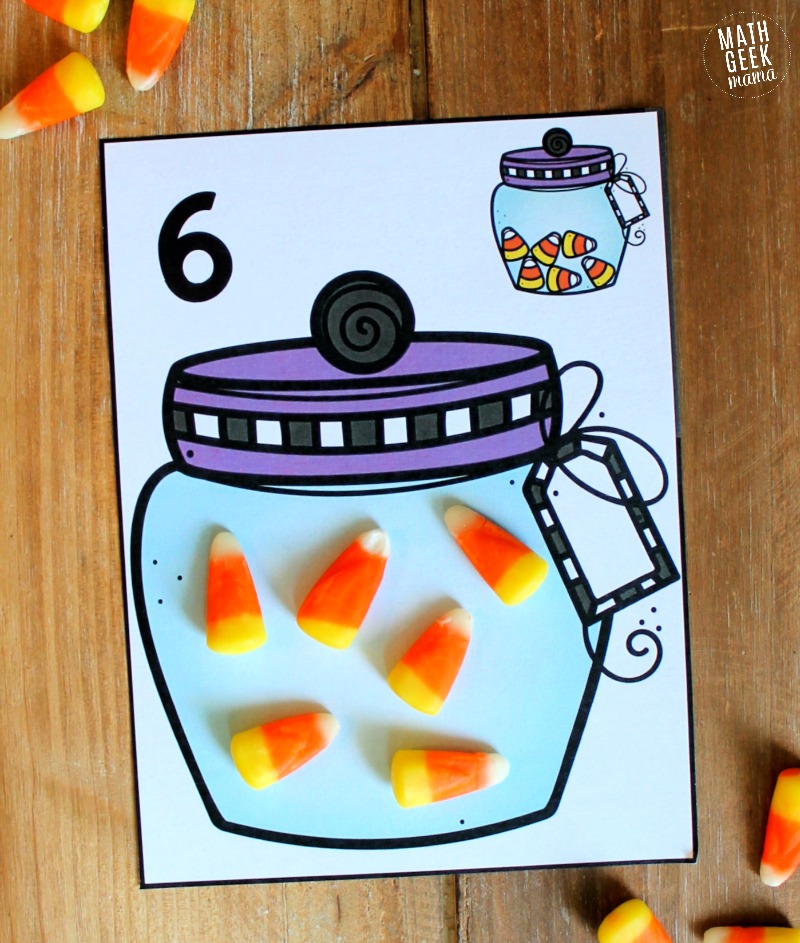 Candy Corn Counting Mat Printables Linky