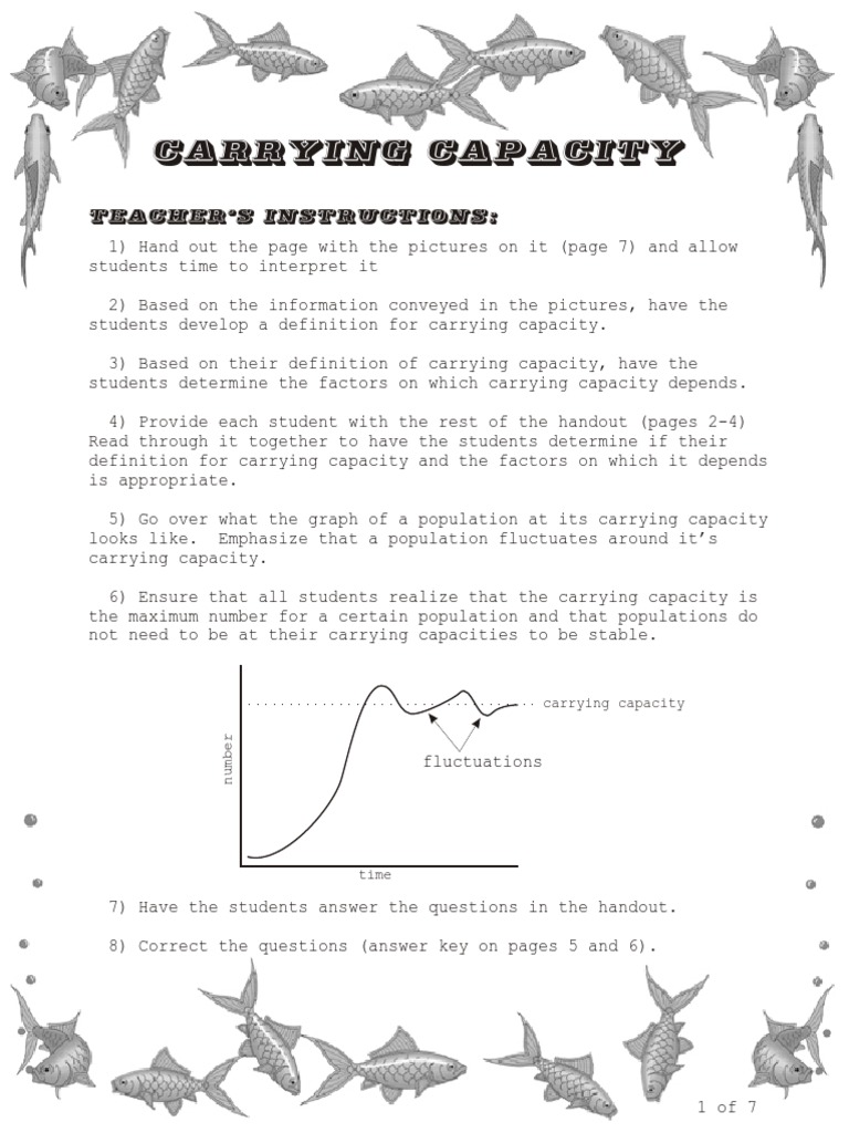 Carrying Capacity Worksheet Essentials